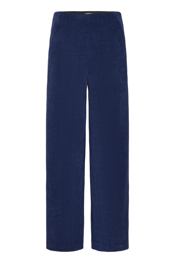 IHkate corduroy PA3 patriot blue ichi broek ribfluweel wijde  pijpen blauw