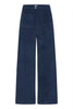 IHkate corduroy pa4 ichi pants ribfluweel donkerblauw broek