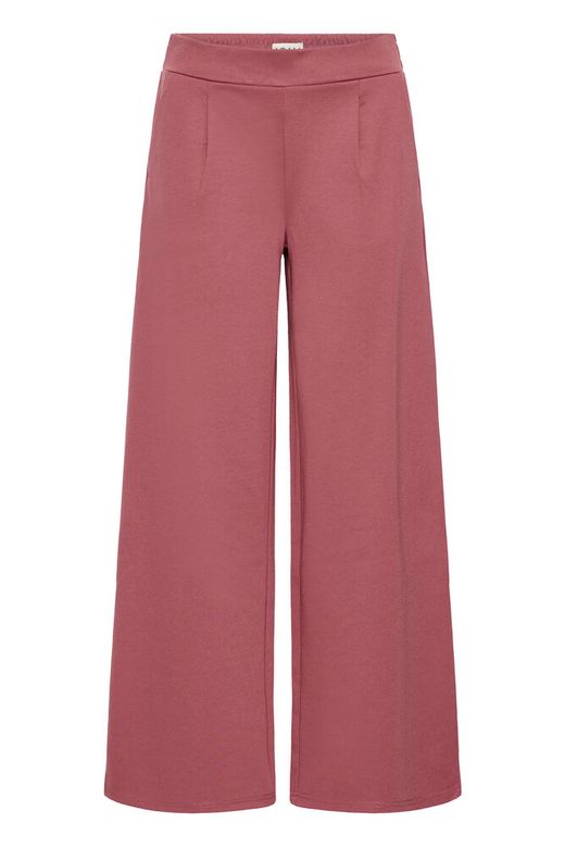 IHkate sus long wide pa2 maroon red ichi broek elastische tailleband comfortabel donkerroze