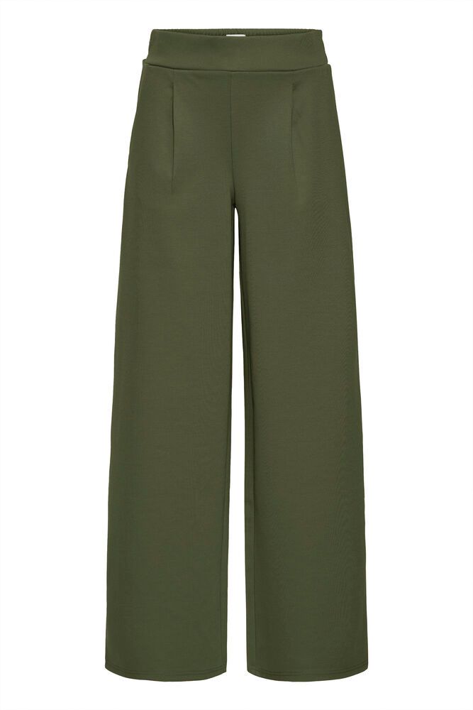 IHkate sus long wide pa2 rifle green ichi broek elastische tailleband comfortabel kaki