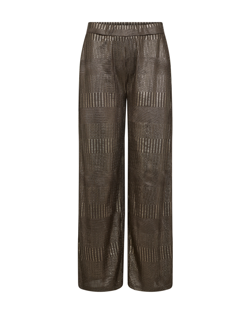 fqmatter pants morel freequent losvallende broek glitter kaki goud
