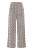 IHOELLY PA3  COFFEE BEAN / BIRCH - Brown ichi broek bruin wit print pants