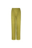lofty manner trouser mea green losvallende comfortabele broek elastische tailleband hoge taille groen