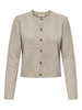 JDYchloe life l/s cardigan knt noos zachte cardigan trui vest taupe knoopjes lange mouwen ronde hals