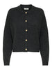 JDYDEBBIE L/S O-NECK CARDIGAN KNT dark grey melange cardigen grijs lange mouwen gouden knopen ronde hals