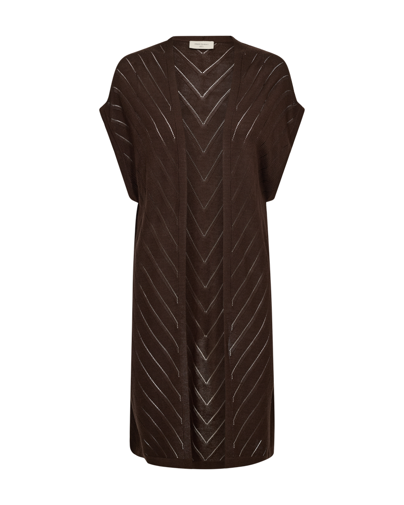 fqelina cardigan coffee bean kimono donkerbruin