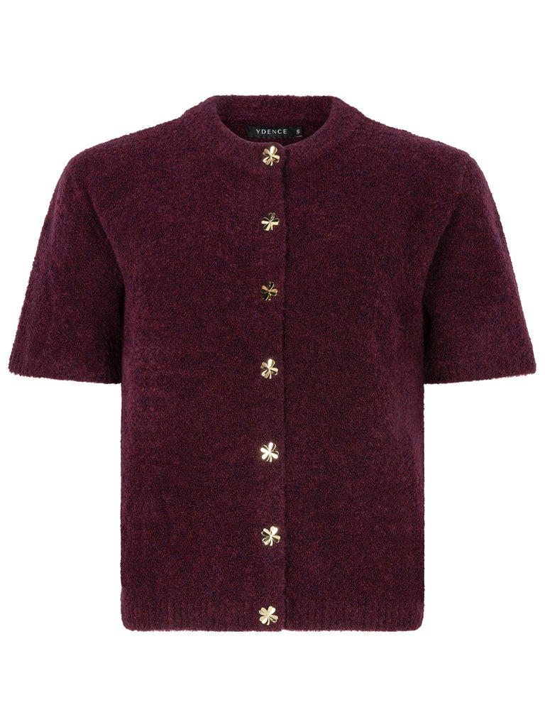 ydence cardigan kitty aubergine