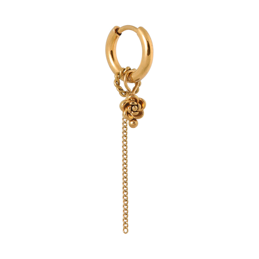label kiki chain bloom hoop gold