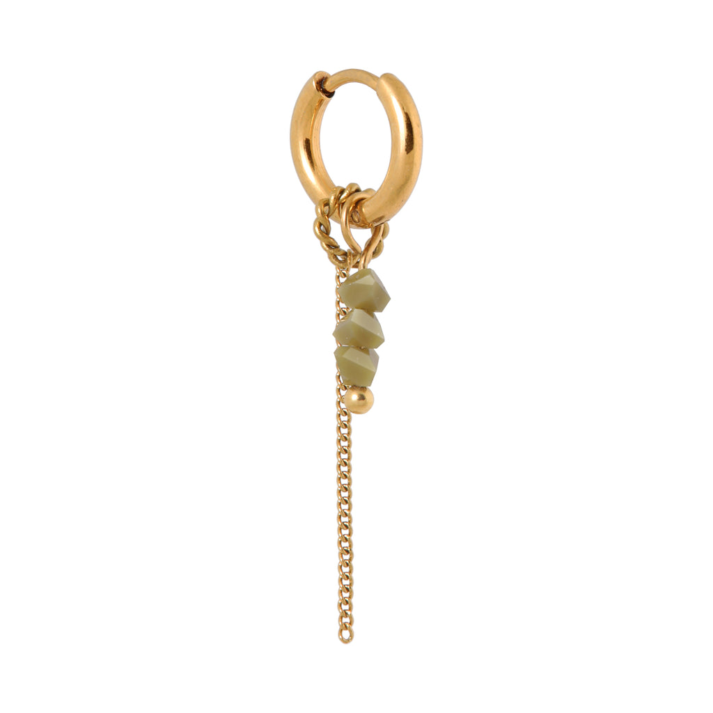 Chain olive hoop gold label kiki