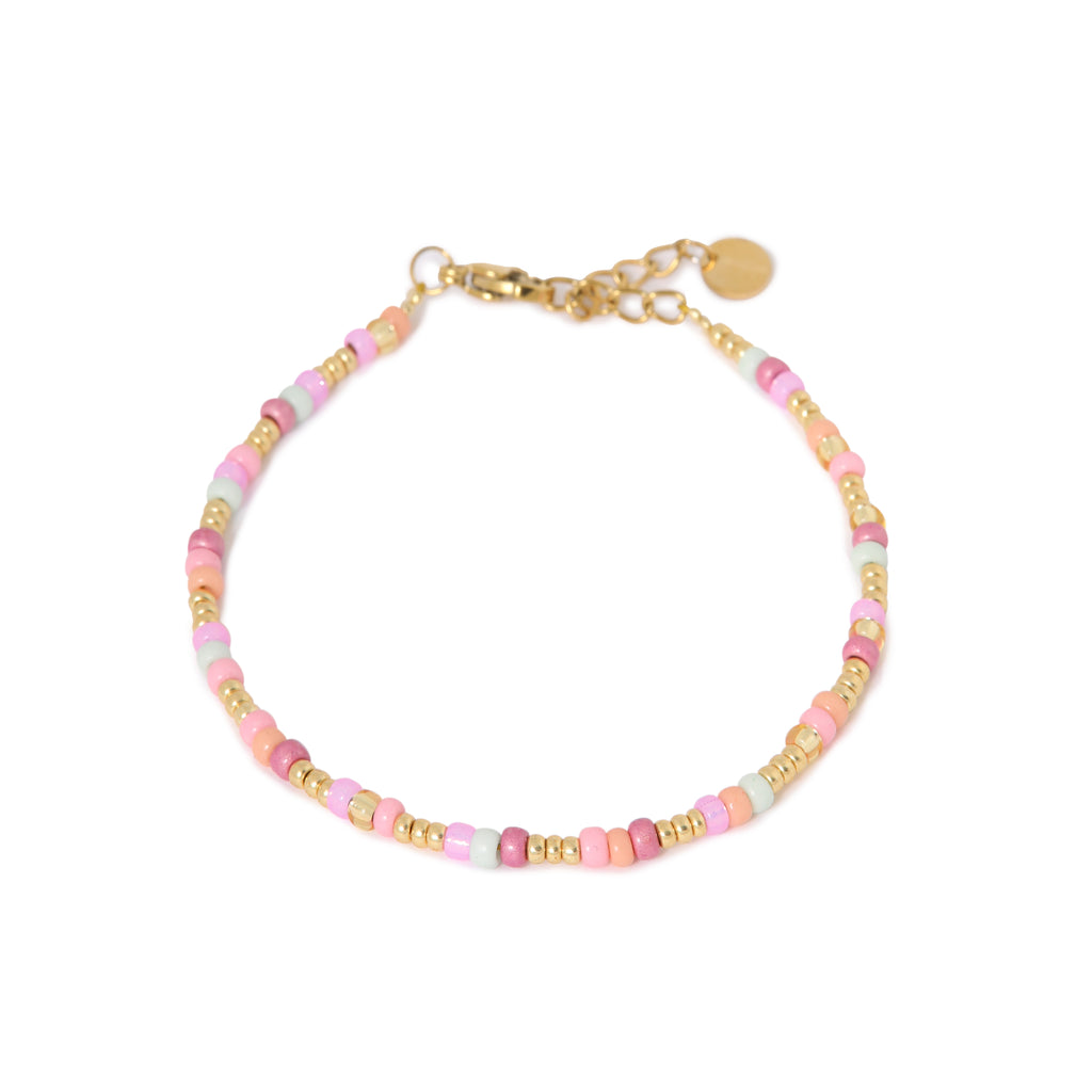 label kiki colorful rainbow bracelet gold