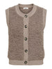 JDYEIRA LIFE S/L ON BUTTON VEST KNT NOOS mountain trail debardeur zachtbruin grote knopen heerlijk zacht 