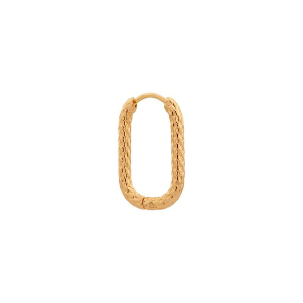 Label kiki dottie oval hoop gold oorbel stainless steel hanger oorring ovaal goud