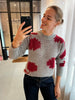 wild pony 53W/10631 trui bordeaux bloemen