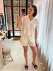 IHnadea sho2 birch ichi losvallende short beige set