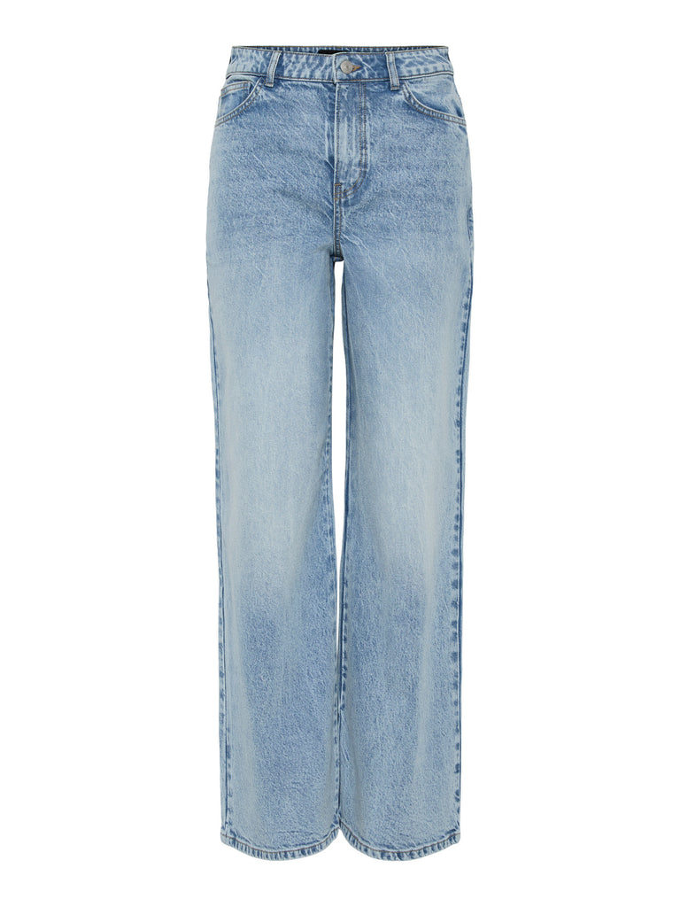 PCSELMA HW WIDE JEANS LB NOOS B light blue denim pieces jeans lichtblauw