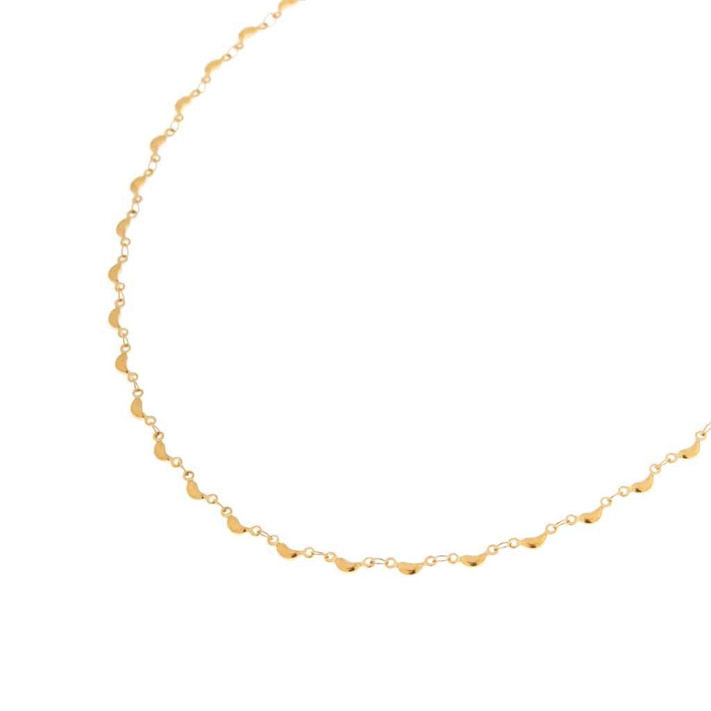 Label Kiki half moon gold necklace halsketting goud halve maantjes