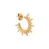 Label kiki half sun hoop gold oorbel stainless steel hanger oorring zon goud