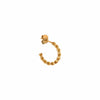 Label kiki half twisted hoop gold oorbel oorring goud stud