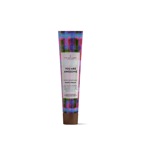 the gift label hand cream tube handlotion you are awesome kumquat and bourbon vanilla