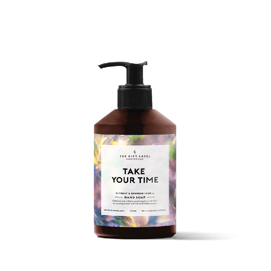 The gift label handsoap today is your day kumquat and bourbon vanilla handzeep quote geur