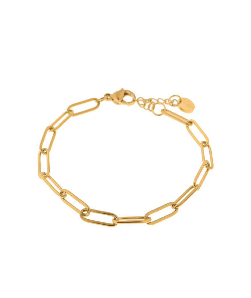 Label kiki hold on bracelet gold stainless steel goud armband ketting