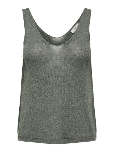JDYSHINE LIFE S/L TOP KNT kambaba melange gebreide top kaki