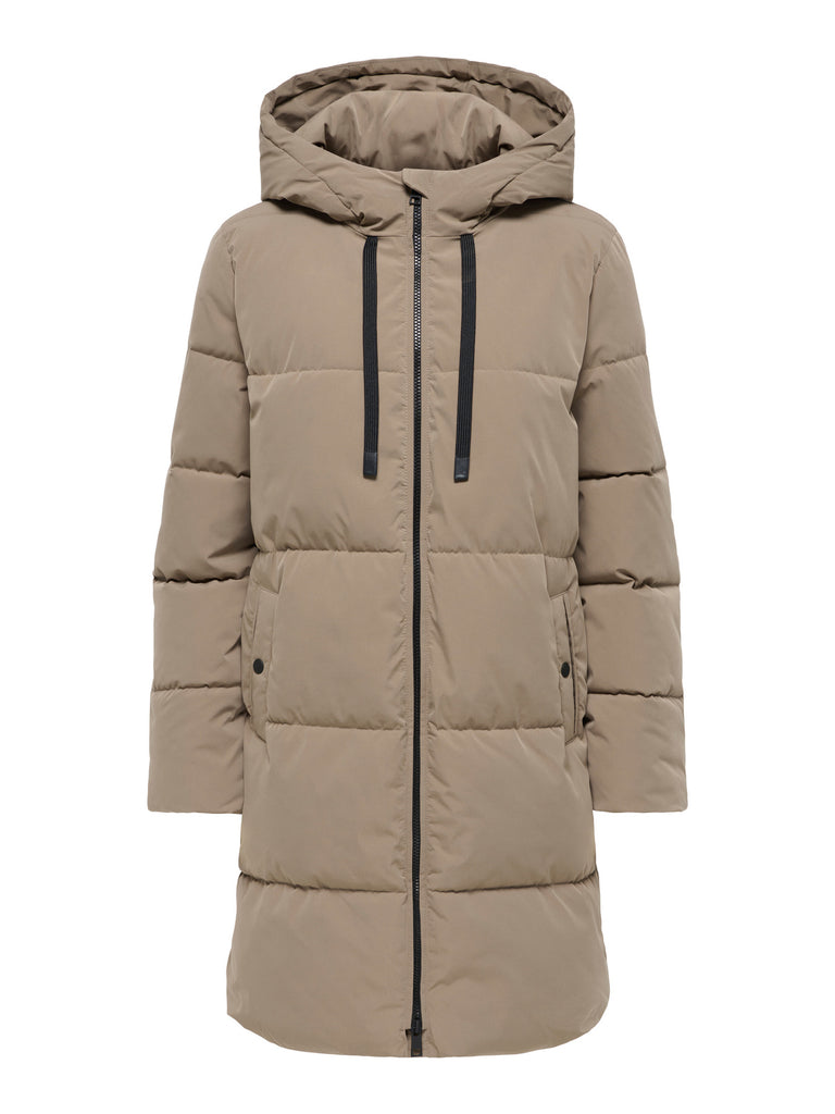 JDYBLAIR LONG HOOD PUFFER OTW SIJ NOOS walnut jas taupe