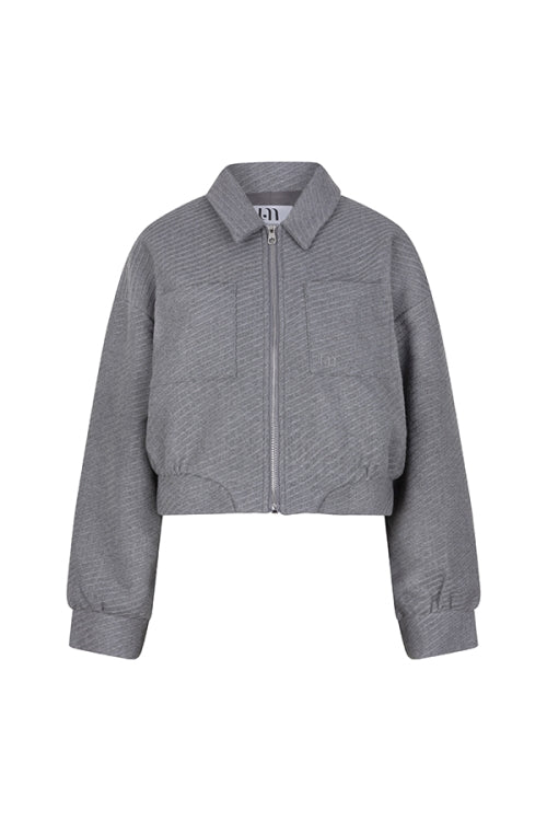 Jacket Julia lofty manner jas vest bomber grijs