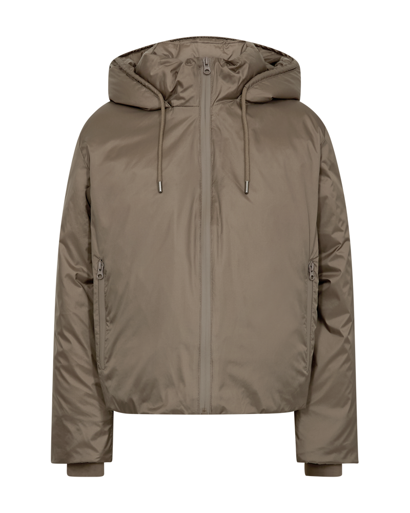 FQPRALA-JACKET morel freequent gevoerde jas beige kaki taupe