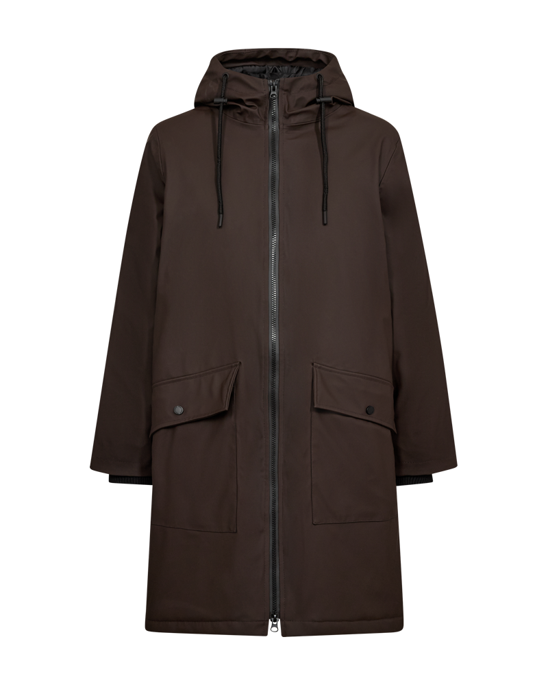 FQRAIN-JACKET mole freequent jas regenjas donkerbruin chocoladebruin bruin