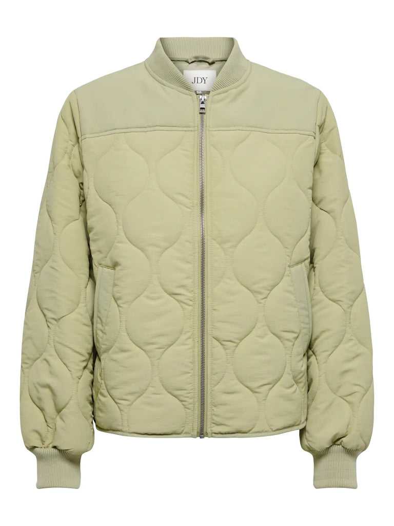 JDYRAYA QUILT SHORT JACKET OTW HAB elm jas bomberjacket lichtgroen zachtgroen mintgroen muntgroen