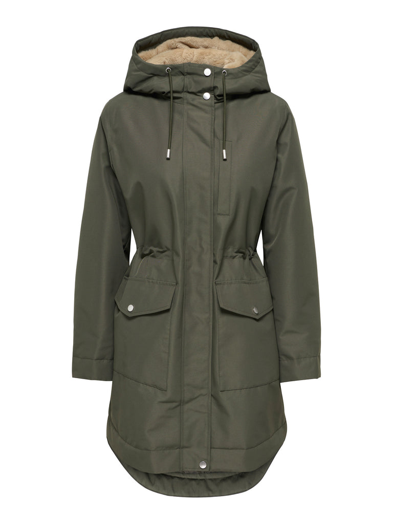 JDYVALENCIA PARKA COAT OTW SIJ NOOS chimera jas kaki