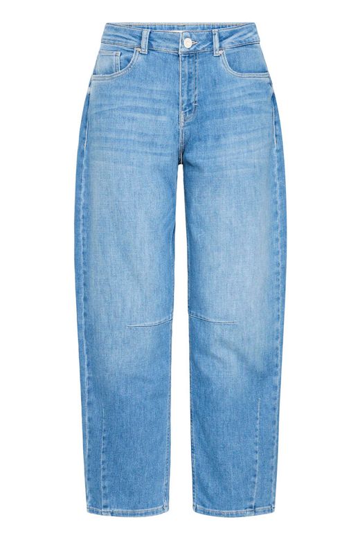 PZANNI HW JEANS BARREL LEG medium blue denim pulz jeans balloon-fit barrel-fit blauw