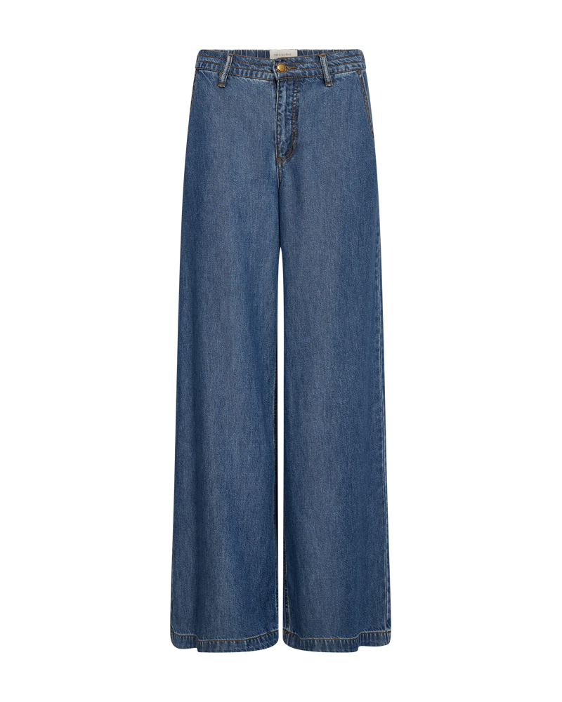FQMILO-PANTS medium blue denim freequent lyocell