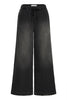 PZraven hw pant black pulz jeans hoge taille zwart grijs afgewassen wijde pijpen