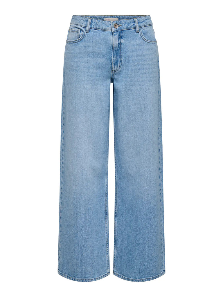 JDYRUBY MW WID LB 1012 DNM NOOS light blue denim jeans blauw