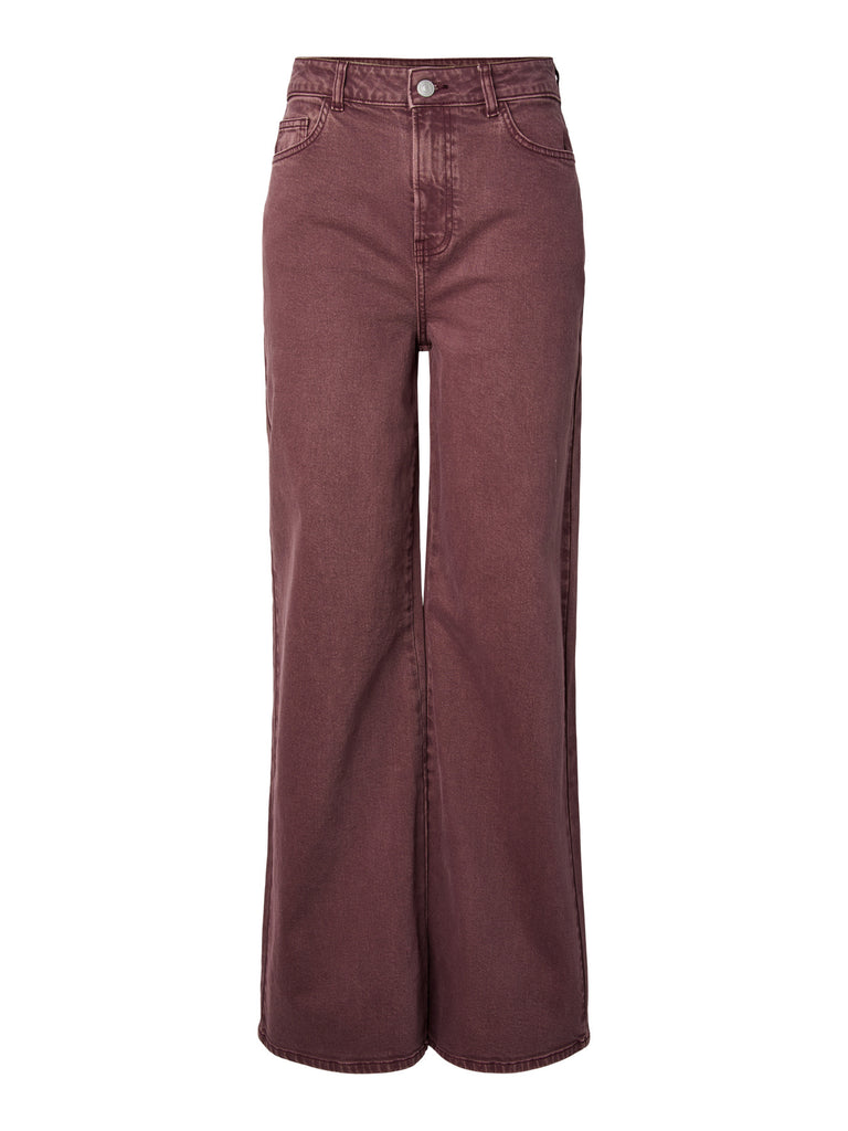 PCSELMA HW WIDE COLORED NOOS JEANS winetasting pieces jeans bordeaux