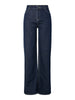 PCSILKE MW WIDE JEANS DB NOOS BC dark blue denim pieces