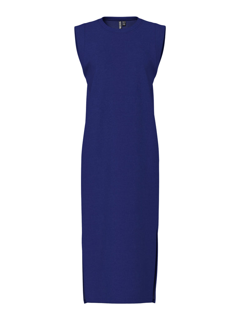 PCCHILLI SUMMER SL ANK DRESS UB NOOS BC beacon blue pieces lange jurk blauw