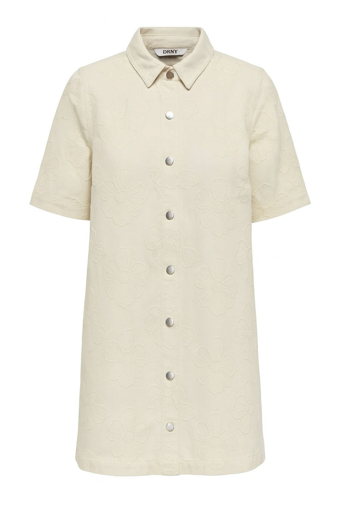 JDYHAVANNA 2/4 EMB ECRU DRE jurk ecru beige