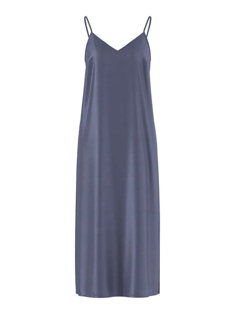 PCJESSA SINGLET ANKLE DRESS NOOS WVN BC ombre blue pieces lange jurk satijn blauw mouwloze jurk