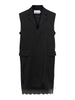 OBJLISA S/L RE SHORT LACE DRESS 147 ND black object jurk kant v-hals zwart