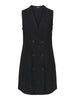 JDYMARY S/L BUTTON DRESS  jurk zwart glitter