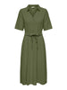 JDYSAY 2/4 MIDI SHIRT DRESS WVN NOOS kalamata halflange jurk kaki taillelint