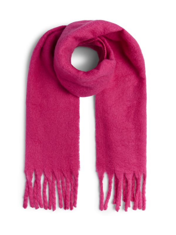 PCnikita long scarf noos bc beetroot purple pieces felroze franjes warm lang zacht