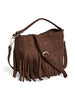 PCOLIVIA FRINGES CROSS BODY BAG D2D FSY delicioso pieces handtas lange riem donkerbruin franjes