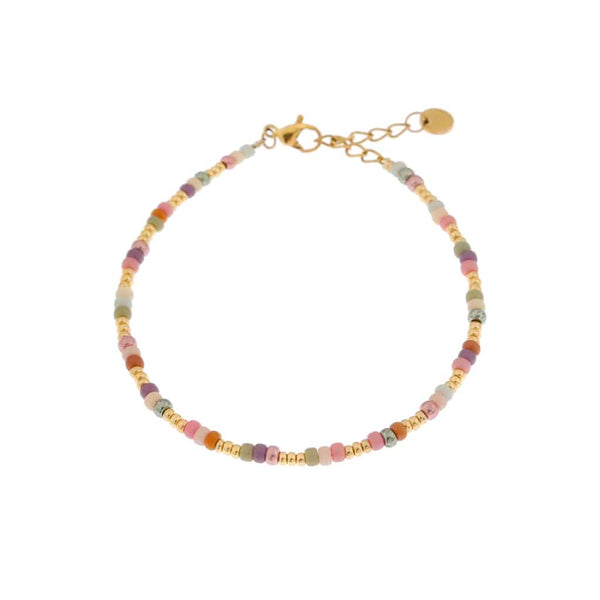 Pastello rainbow bracelet gold label kiki