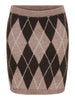 JDYbianka hw skirt knt chocolate torte argyle rok bruin 