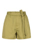 Lofty Manner short giovanna green white short hoge taille groen wit gestreept paperbag