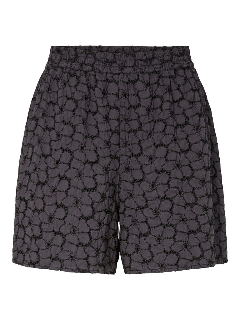 PCGUSTAVA HW SHORTS WVN periscope black embrodery pieces short grijs print